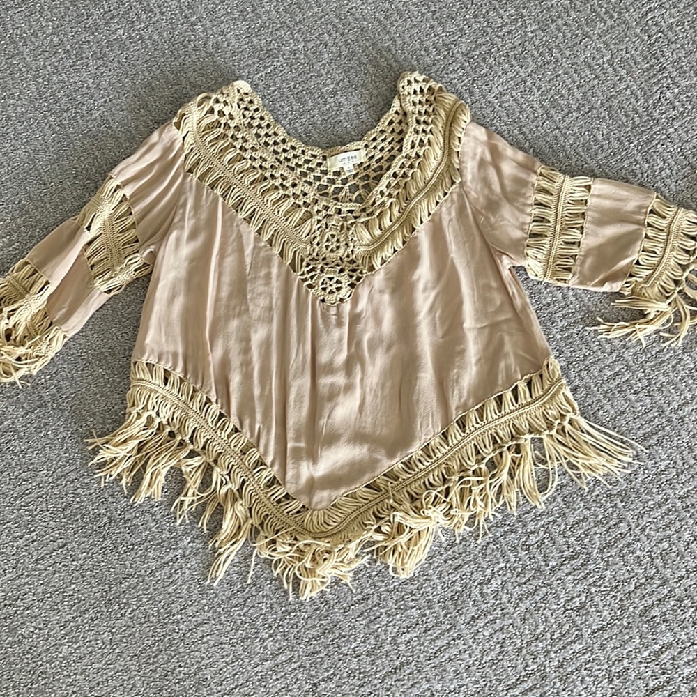 Cute boho fringe top